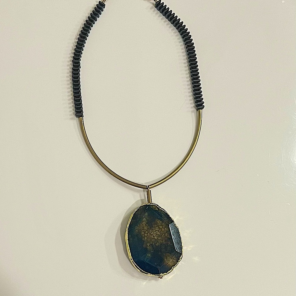 Unique Stone Statement Necklace - image 1